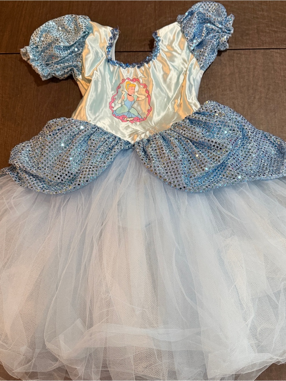 Vintage 90s Disney Cinderella Princess Costume Mickey Inc Kids Girls L 10-12
